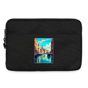 Venise Italie Affiche de voyage vintage WPA Souvenir - Sacoche pour ordinateur portable 13 pouces - noir - Devant