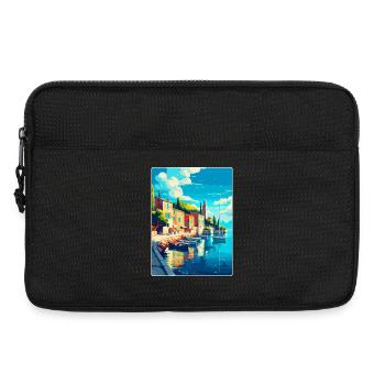Cres Kroatien Vintage Reiseplakat WPA Souvenir - Laptoptasche 13" - Schwarz - Vorne