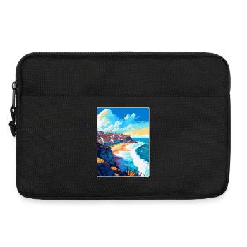 Nazare Portugal Vintage Reiseplakat Souvenir WPA - Laptoptasche 13" - Schwarz - Vorne