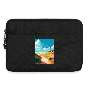 Insel Sylt Deutschland Vintage Reiseplakat Souvenir - Laptoptasche 13" - Schwarz - Vorne