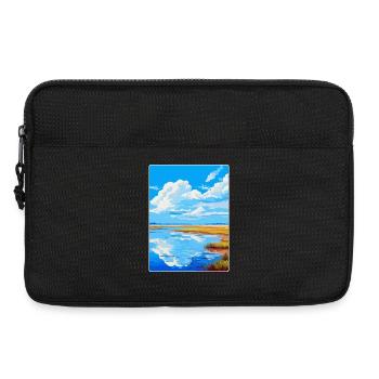 Niedersächsisches Wattenmeer Deutschland Vintage Reiseplakat - Laptoptasche 13" - Schwarz - Vorne