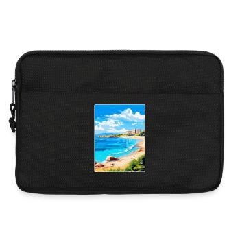 Cala Milor Espagne Affiche de voyage vintage souvenir - Sacoche pour ordinateur portable 13 pouces - noir - Devant