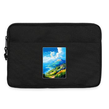 Berg Pilion Griechenland Vintage Reiseplakat Souvenir - Laptoptasche 13" - Schwarz - Vorne