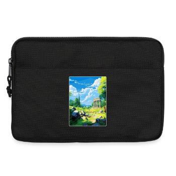 Antikes Olympi Griechenland Vintage Reiseposter WPA - Laptoptasche 13" - Schwarz - Vorne