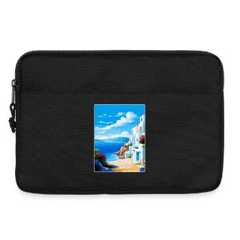 Milos Grèce Vintage Affiche de voyage WPA Souvenir - Sacoche pour ordinateur portable 13 pouces - noir - Devant