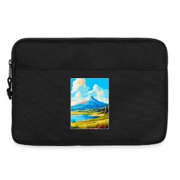 Berg Dirfi Griechenland Vintage Reiseplakat Souvenir - Laptoptasche 13" - Schwarz - Vorne