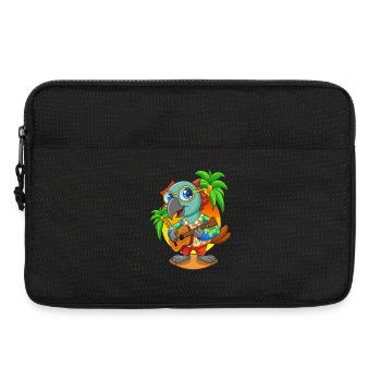 Lustige Papagei Sommer Strand Sonnenbrille Hawaiianisch - Laptoptasche 13" - Schwarz - Vorne