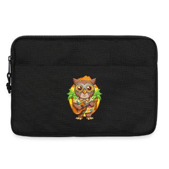 Lustige Eule Cartoon Sommer Strand Sonnenbrille Gitarre - Laptoptasche 13" - Schwarz - Vorne