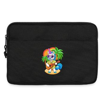 Lustige Einhorn Cartoon Sommer Strand Sonnenbrille - Laptoptasche 13" - Schwarz - Vorne