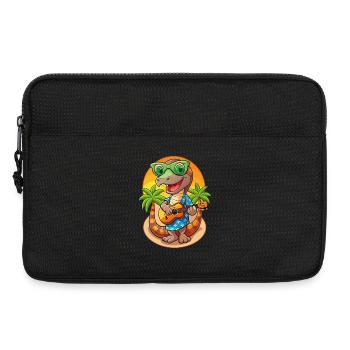 Lustige Schlange Cartoon Sommer Strand Sonnenbrille Gitarre - Laptoptasche 13" - Schwarz - Vorne