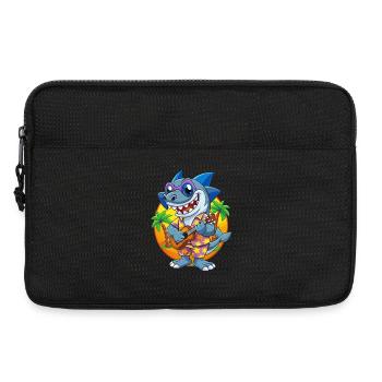 Lustige Hai Cartoon Sommer Strand Sonnenbrille Gitarre - Laptoptasche 13" - Schwarz - Vorne