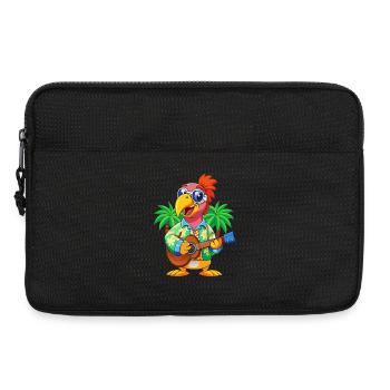 Lustige Papageien-Cartoon-Sommer-Strand-Sonnenbrille - Laptoptasche 13" - Schwarz - Vorne