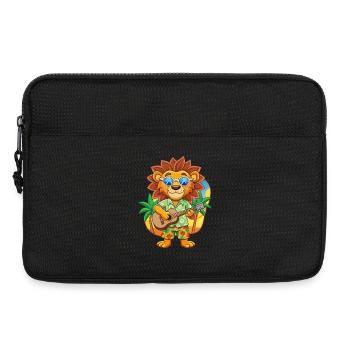 Funny Lion Cartoon Summer Beach Lunettes de soleil guitare - Sacoche pour ordinateur portable 13 pouces - noir - Devant