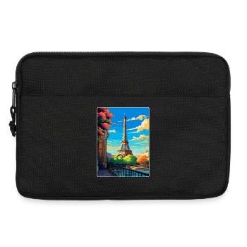 Paris Frankreich Vintage Reiseposter WPA Souvenir - Laptoptasche 13" - Schwarz - Vorne