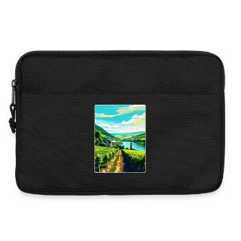 Affiche de voyage vintage de la vallée de la Moselle en Allemagne WPA - Sacoche pour ordinateur portable 13 pouces - noir - Devant