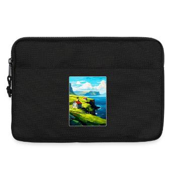 Färöer Inseln Dänemark Vintage Reiseposter WPA - Laptoptasche 13" - Schwarz - Vorne