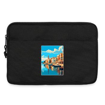 Rethymno Griechenland Vintage Reiseplakat Souvenir WPA - Laptoptasche 13" - Schwarz - Vorne