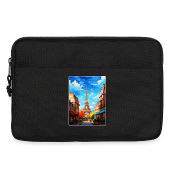 Paris Frankreich Vintage Reiseposter WPA Souvenir - Laptoptasche 13" - Schwarz - Vorne