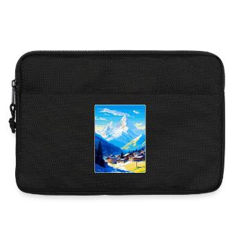 Chamonix France Affiche de voyage vintage Souvenir WPA - Sacoche pour ordinateur portable 13 pouces - noir - Devant
