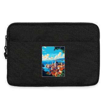 Dubrovnik Kroatien Vintage Reiseplakat Souvenir - Laptoptasche 13" - Schwarz - Vorne