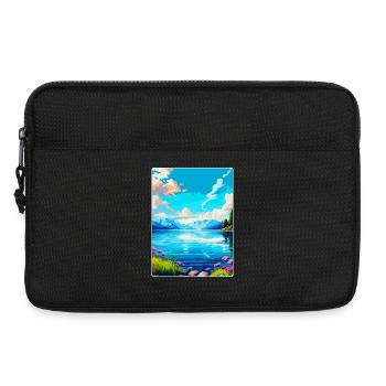 Lac Léman Suisse France Affiche de voyage WPA - Sacoche pour ordinateur portable 13 pouces - noir - Devant