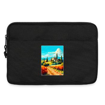 Toscane Italie Affiche de voyage vintage WPA Souvenir - Sacoche pour ordinateur portable 13 pouces - noir - Devant