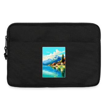See Annecy Frankreich Vintage Reiseplakat Souvenir - Laptoptasche 13" - Schwarz - Vorne