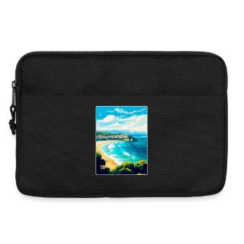 San Sebastian Spanien Vintage Reiseplakat Souvenir - Laptoptasche 13" - Schwarz - Vorne