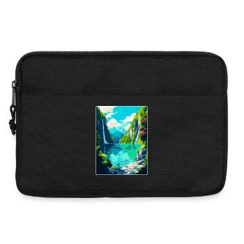 Nationalpark Plitvicer Seen Kroatien Reiseplakat - Laptoptasche 13" - Schwarz - Vorne