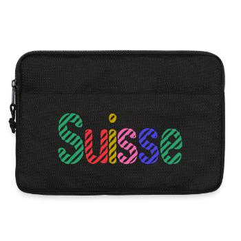 SCHWEIZ. HUMOR. LAND. FLAGGE. GENF. LAUSANNE - Laptoptasche 13" - Schwarz - Vorne
