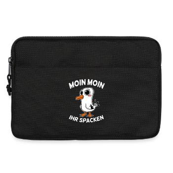 Freche Möwe Moin Moin Ihr Spacken Nordsee Ostsee - Laptoptasche 13" - Schwarz - Vorne