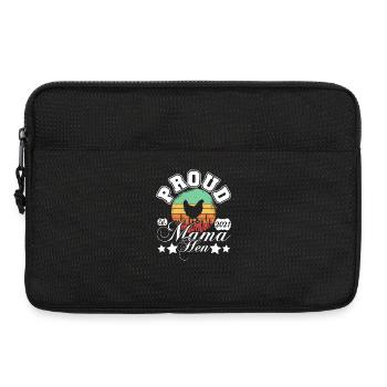 Stolze Mama-Henne Retro-Sonnenkreis - Laptoptasche 13" - Schwarz - Vorne