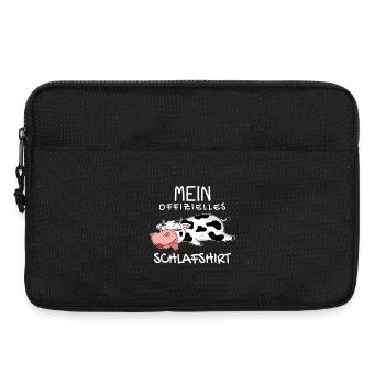 Offizielles Schlafshirt Kuh - Laptoptasche 13" - Schwarz - Vorne