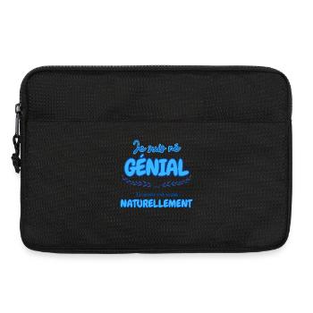 Naissance de Génie pour Hommes - Sacoche pour ordinateur portable 13 pouces - noir - Devant