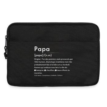 Papa: Origine et rôle héroïque - Sacoche pour ordinateur portable 13 pouces - noir - Devant