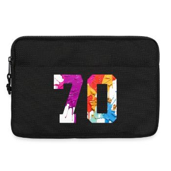 FARBIG NUMMER 70 BUNT 70. GEBURTSTAG - Laptoptasche 13" - Schwarz - Vorne