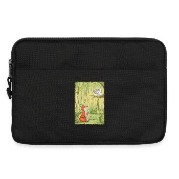 Waldgespräch: Fuchs und Eule - Laptoptasche 13" - Schwarz - Vorne