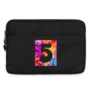 NON. 5 NUMÉRO 5 COLORÉ 5E ANNIVERSAIRE - Sacoche pour ordinateur portable 13 pouces - noir - Devant