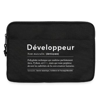 Codeur Polyglotte et Humour Technique - Sacoche pour ordinateur portable 13 pouces - noir - Devant