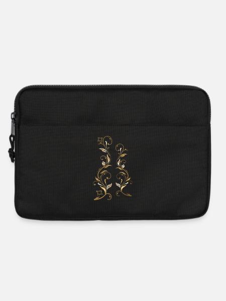 Blumenranken - Laptoptasche 13" - Schwarz