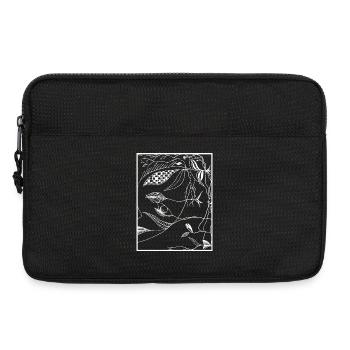 Lignes botaniques sombres - Sacoche pour ordinateur portable 13 pouces - noir - Devant