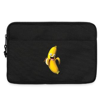 Figure de banane expressive avec un visage - Sacoche pour ordinateur portable 13 pouces - noir - Devant