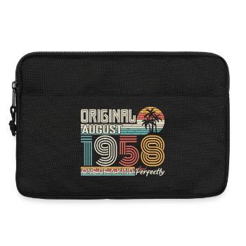 August 1958 anniversaire August 1958 cadeau - Sacoche pour ordinateur portable 13 pouces - noir - Devant