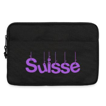 SUISSE. PAYS. GENEVE. SUISSE. HUMOUR - Sacoche pour ordinateur portable 13 pouces - noir - Devant