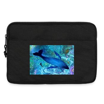 Blauwal im Farbmeer - Laptoptasche 13" - Schwarz - Vorne