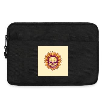 sun flower - Laptoptasche 13" - Schwarz - Vorne