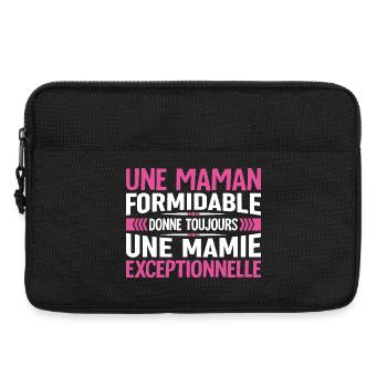 Cadeau pour Grand-Mère - Une Mamie Exceptionnelle - Sacoche pour ordinateur portable 13 pouces - noir - Devant