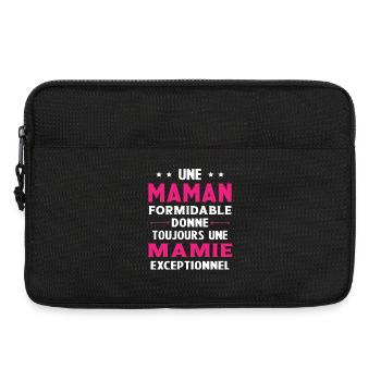 Cadeau pour Grand-Mère - Une Mamie Exceptionnelle - Sacoche pour ordinateur portable 13 pouces - noir - Devant