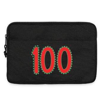100. 100 ANS. 100e ANNIVERSAIRE. ANNIVERSAIRE 100 - Sacoche pour ordinateur portable 13 pouces - noir - Devant