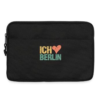 Ich liebe Berlin Vintage Herz | Retro Hauptstadt - Laptoptasche 13" - Schwarz - Vorne